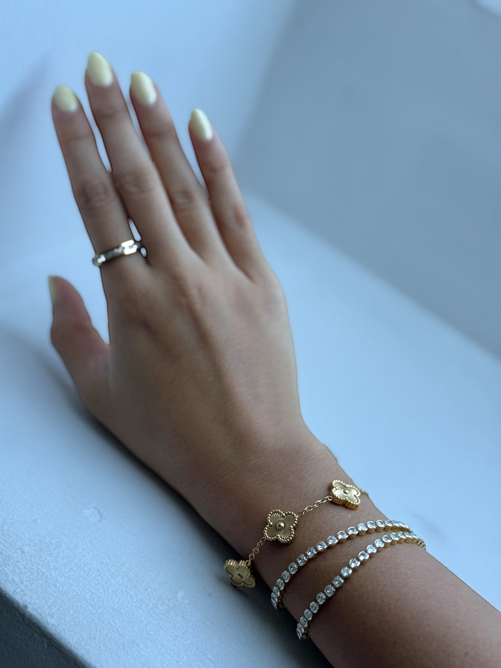 Large Gold Blossom Bracelet