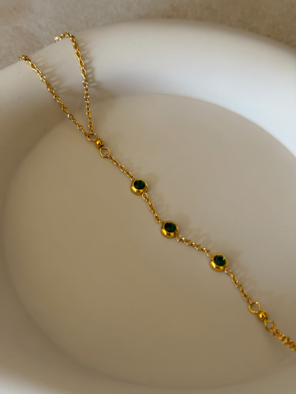 Green Diamond Hand Chain