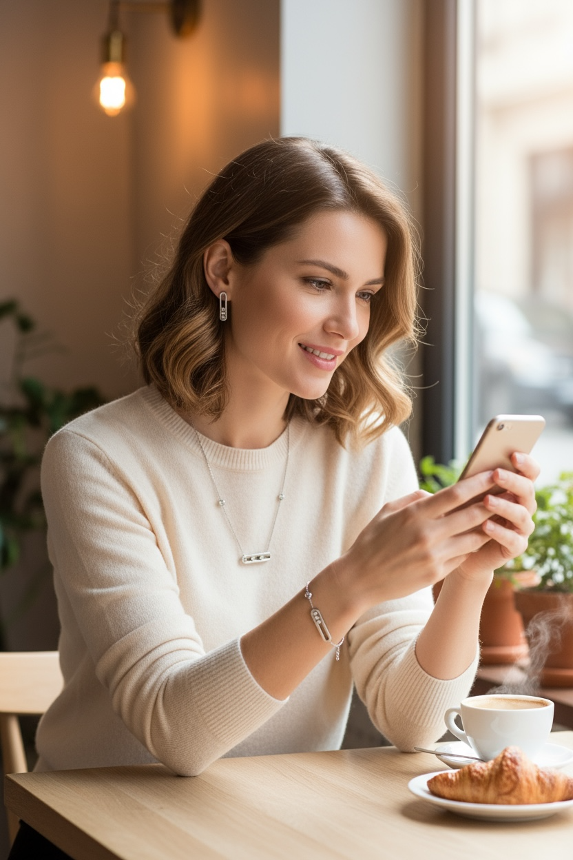 Silver Moving Stone Bracelet