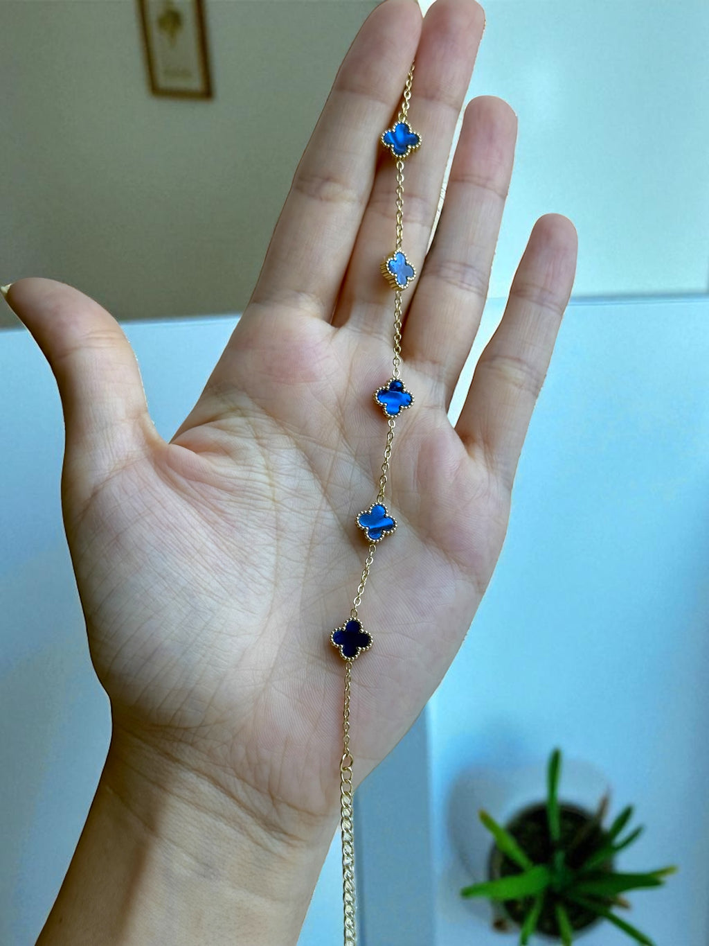 Small Indigo Blossom Bracelets