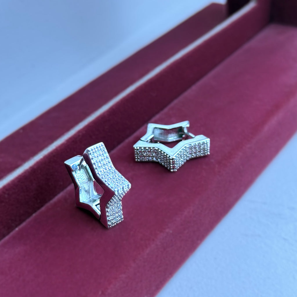 Silver Star Earrings