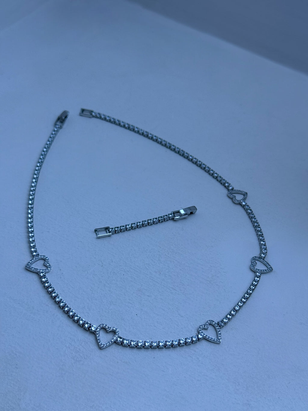 Heart Tennis Necklace