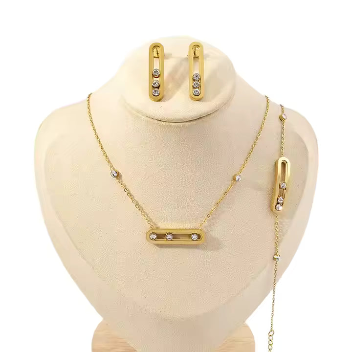 Gold Moving Stone Set