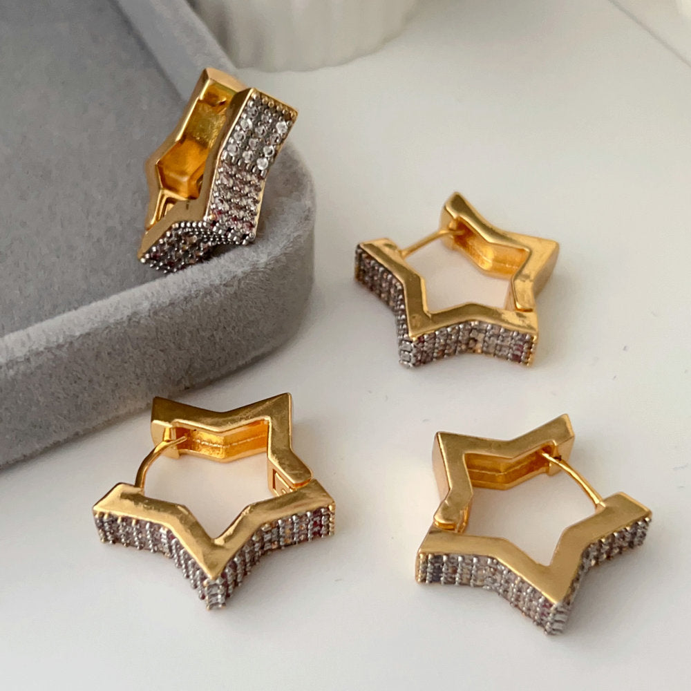 Gold Star Earrings