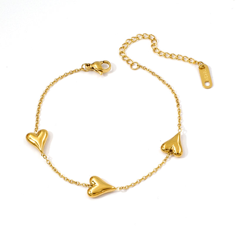 Golden Heart Necklace Set