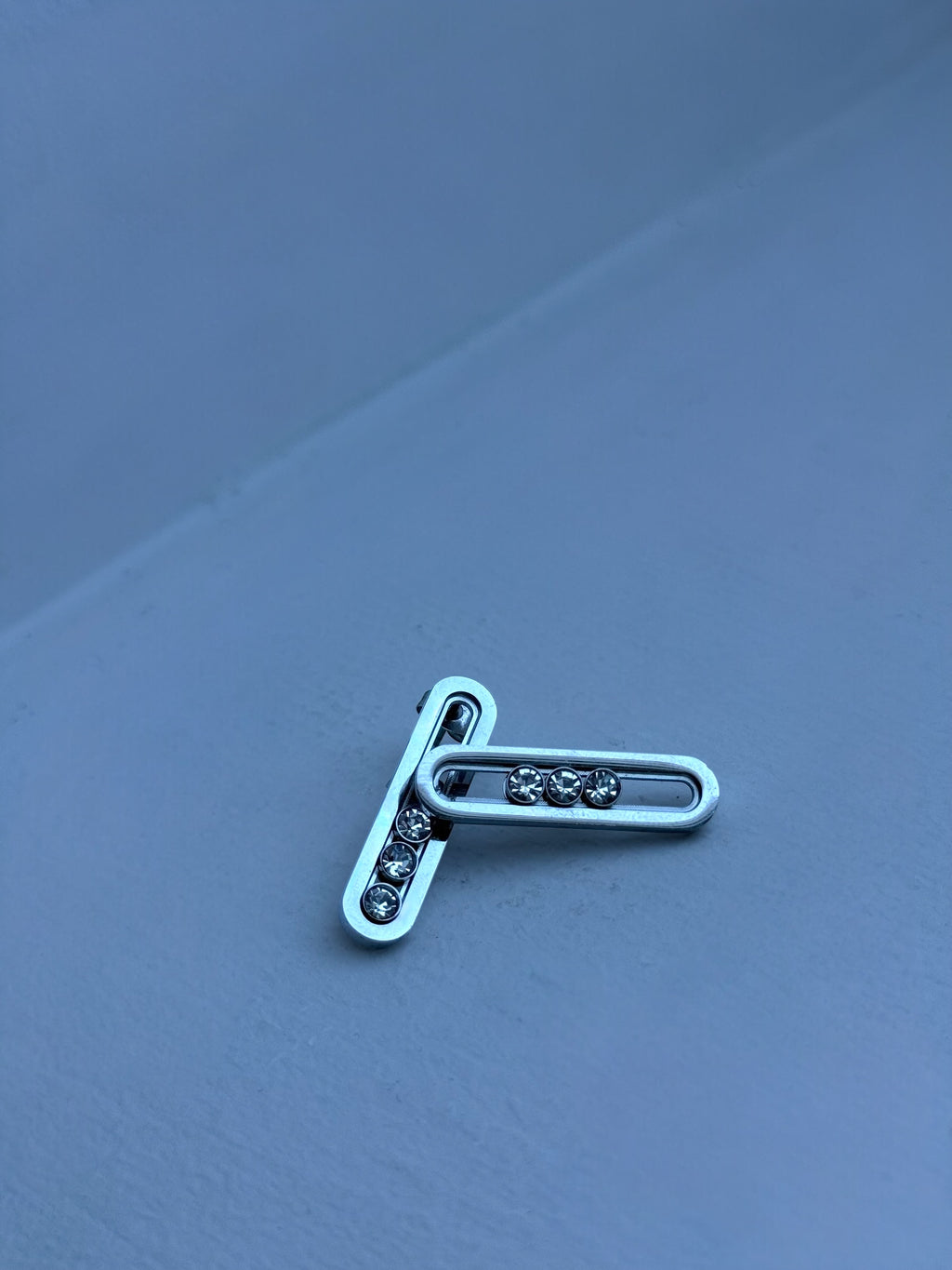 Silver Moving Stone Earrings