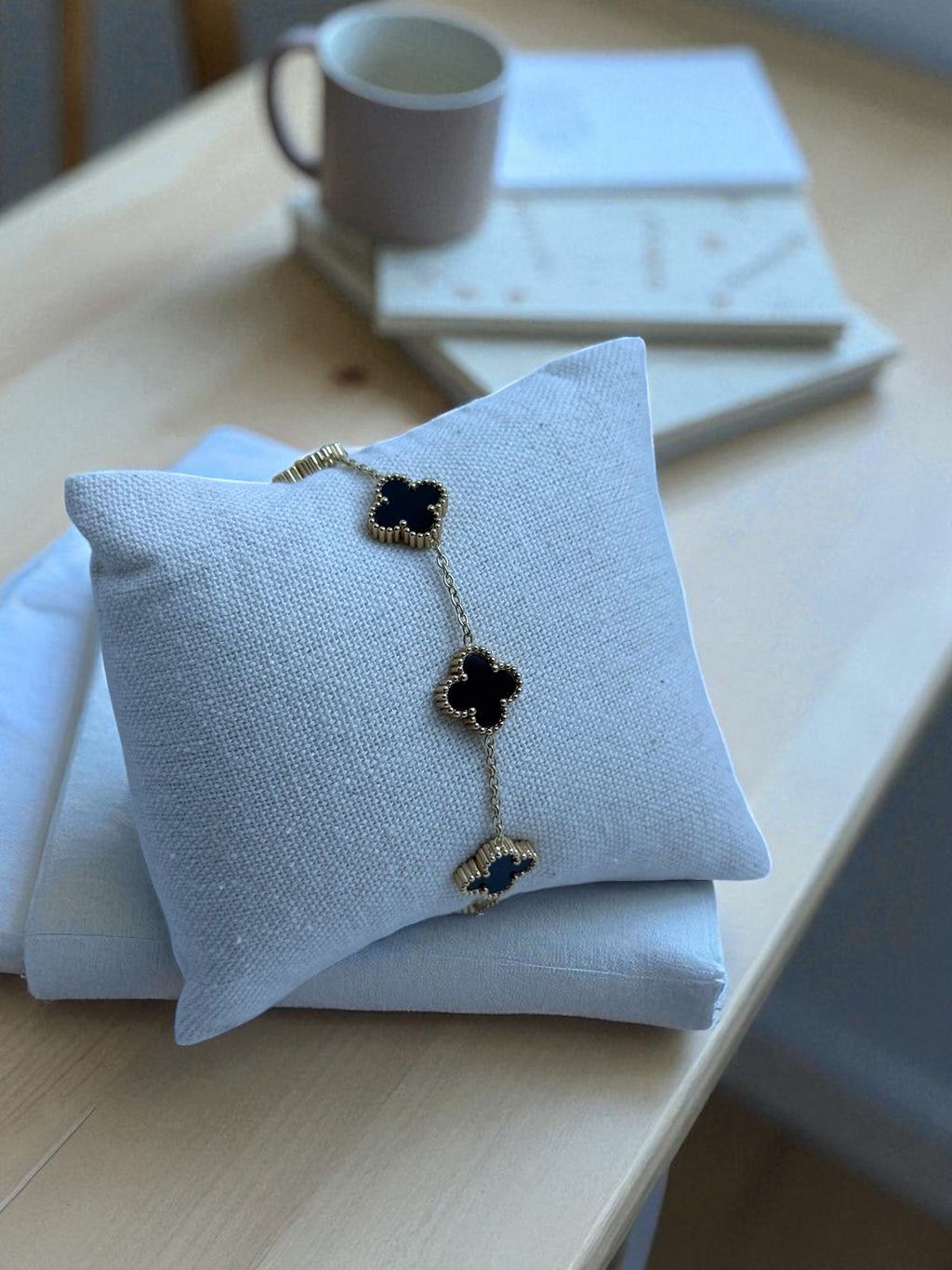 Medium Black Blossom Bracelets