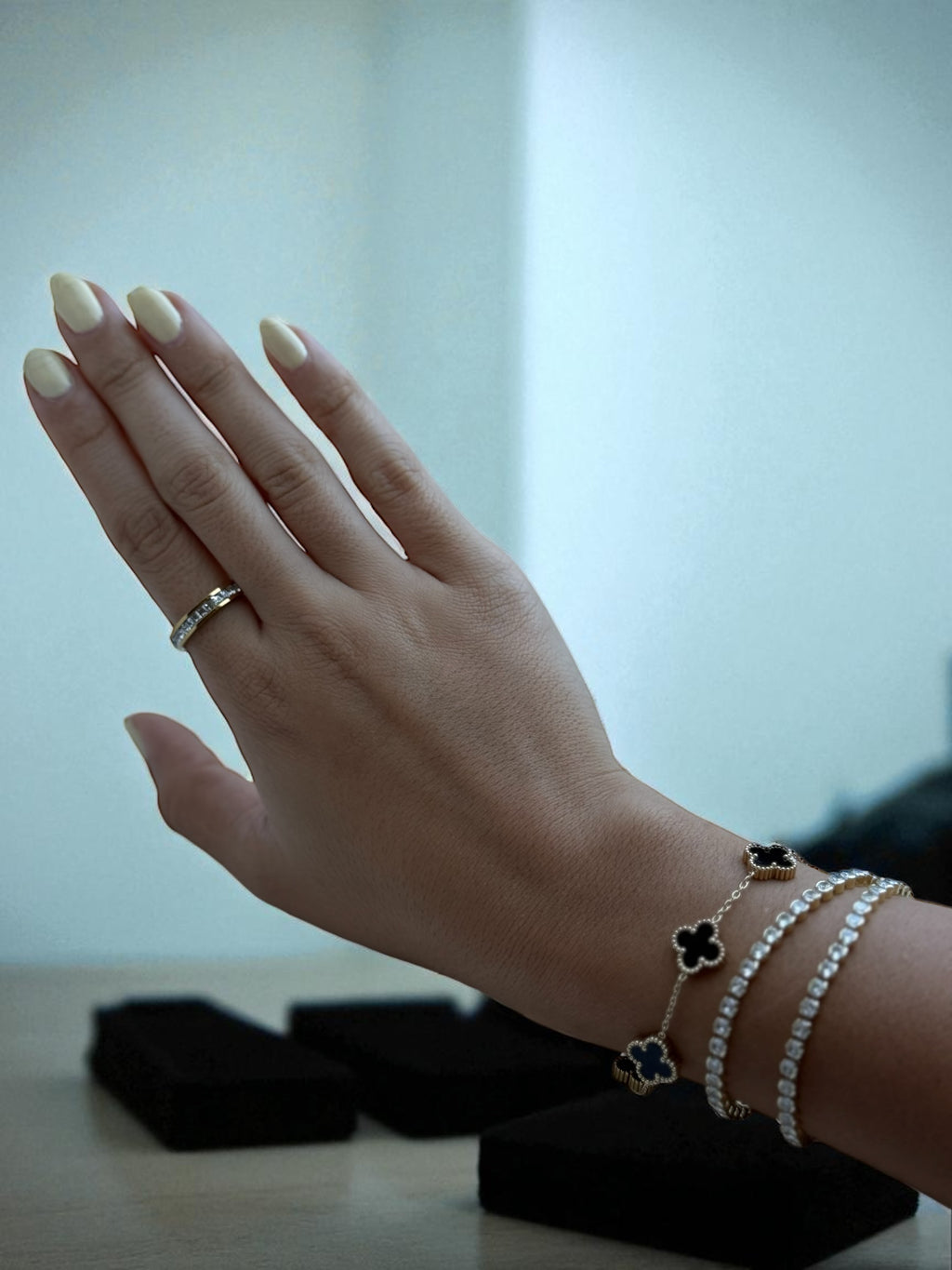 Medium Black Blossom Bracelets