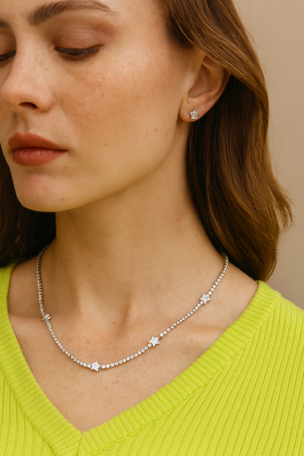 Star Tennis Necklace