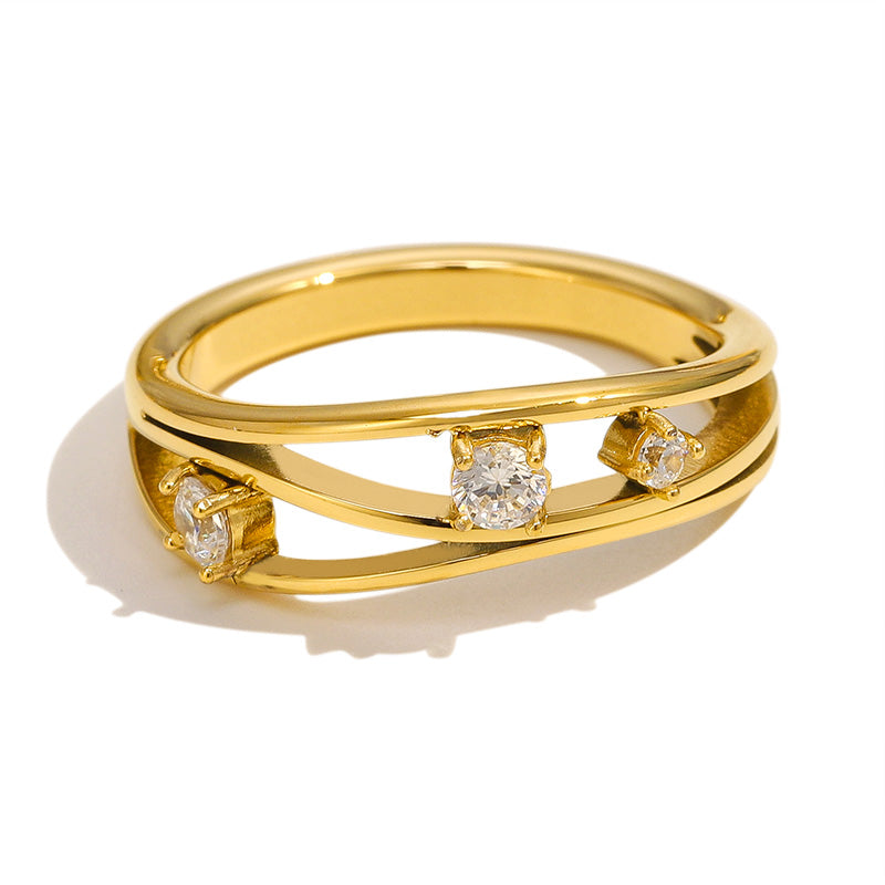 Layered Diamond Ring