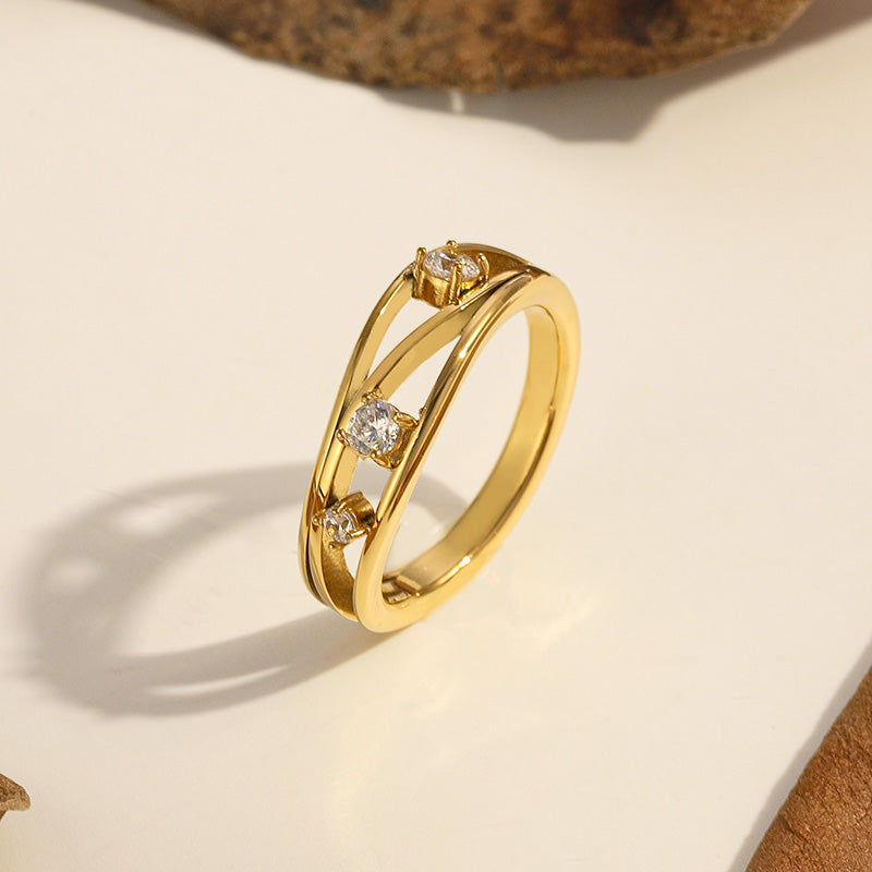 Layered Diamond Ring