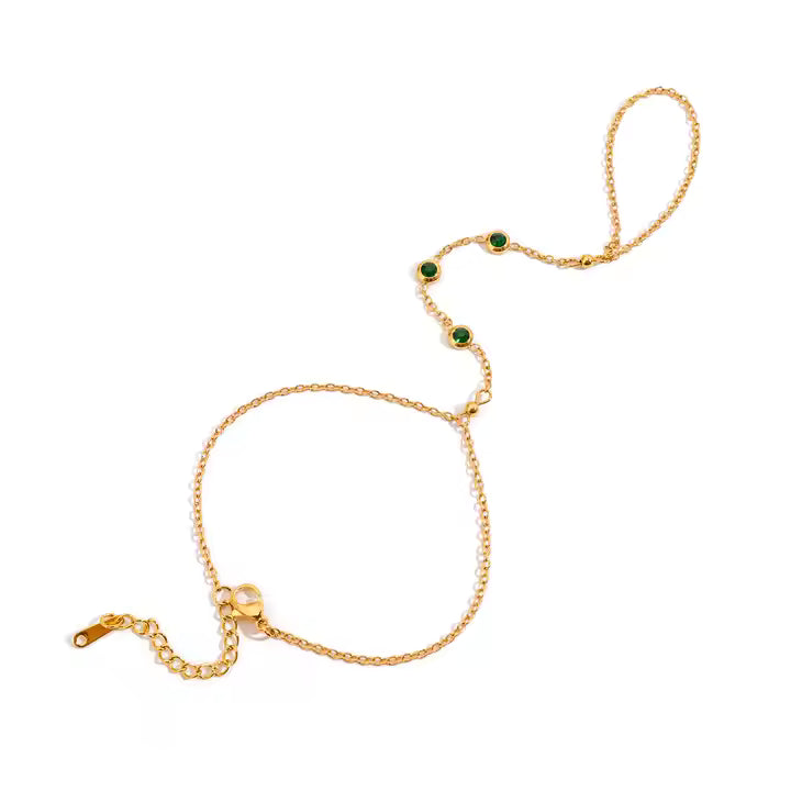Green Diamond Hand Chain